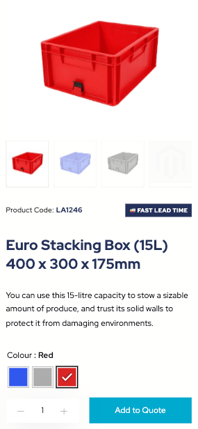 Product page – mobile version
