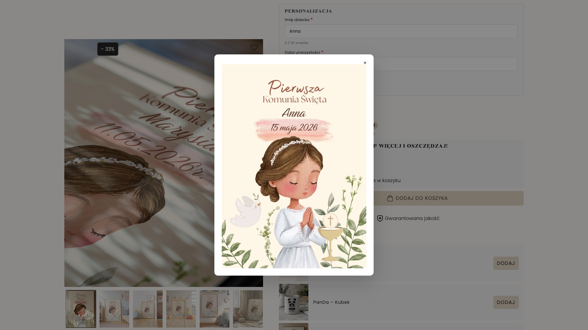 Personalisation preview