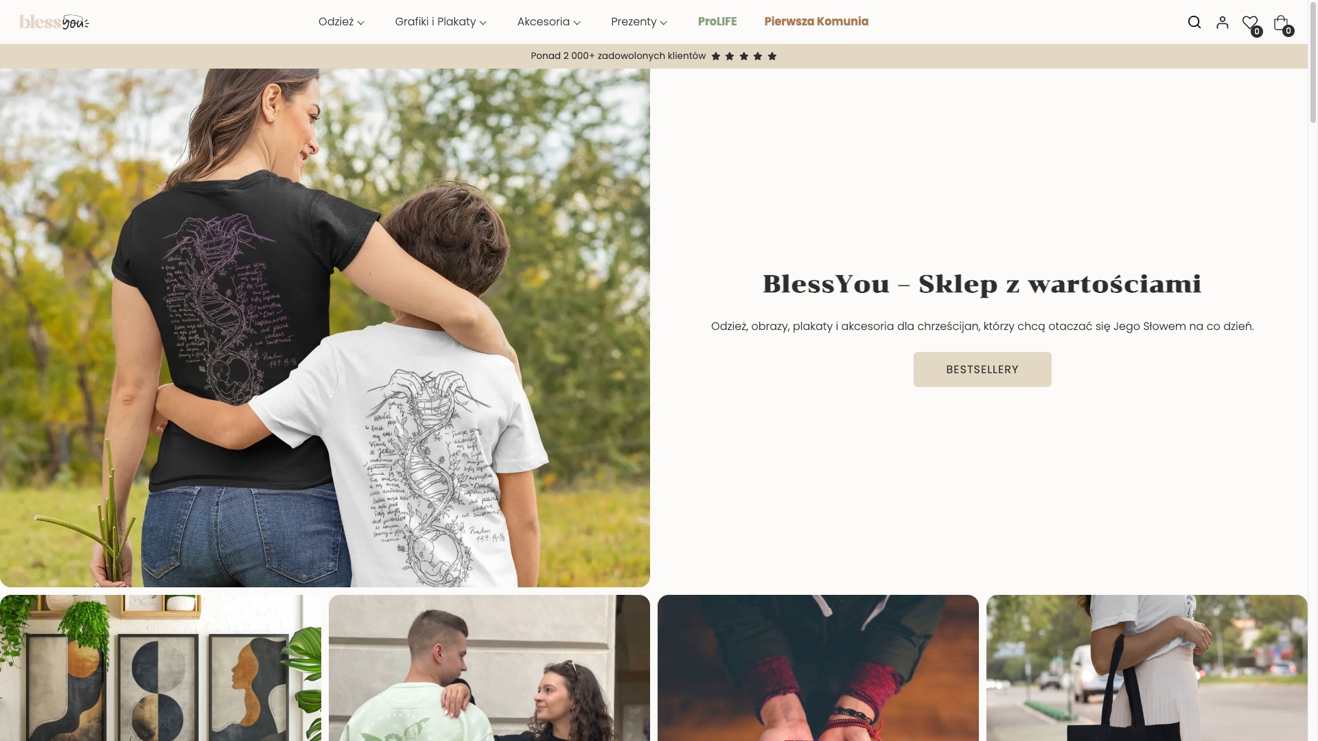 Store homepage