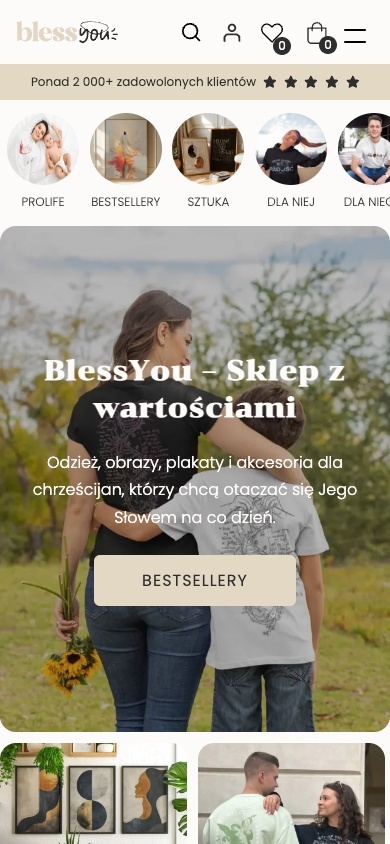 Mobile homepage