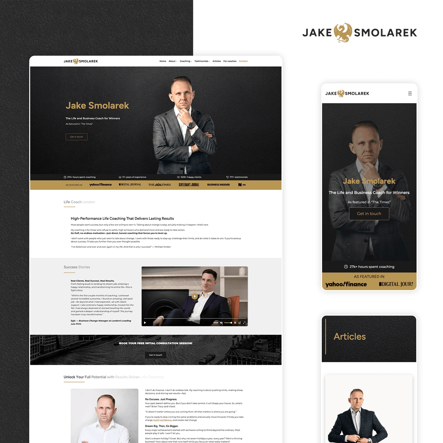 Projekt strony internetowej Jake Smolarek