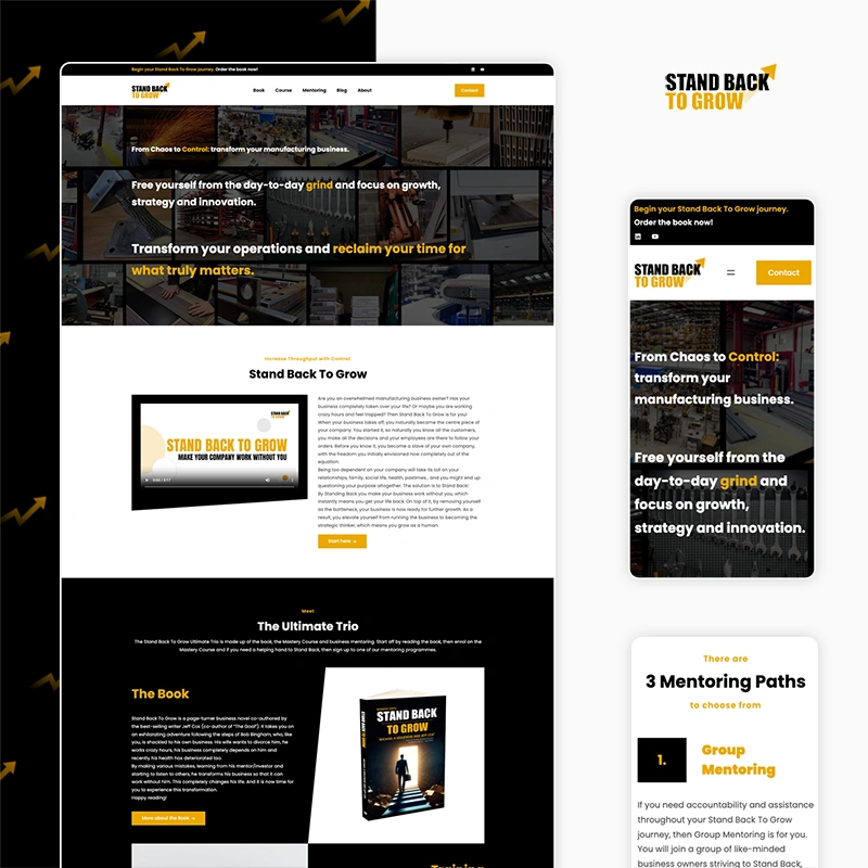 Stand Back to Grow website project
