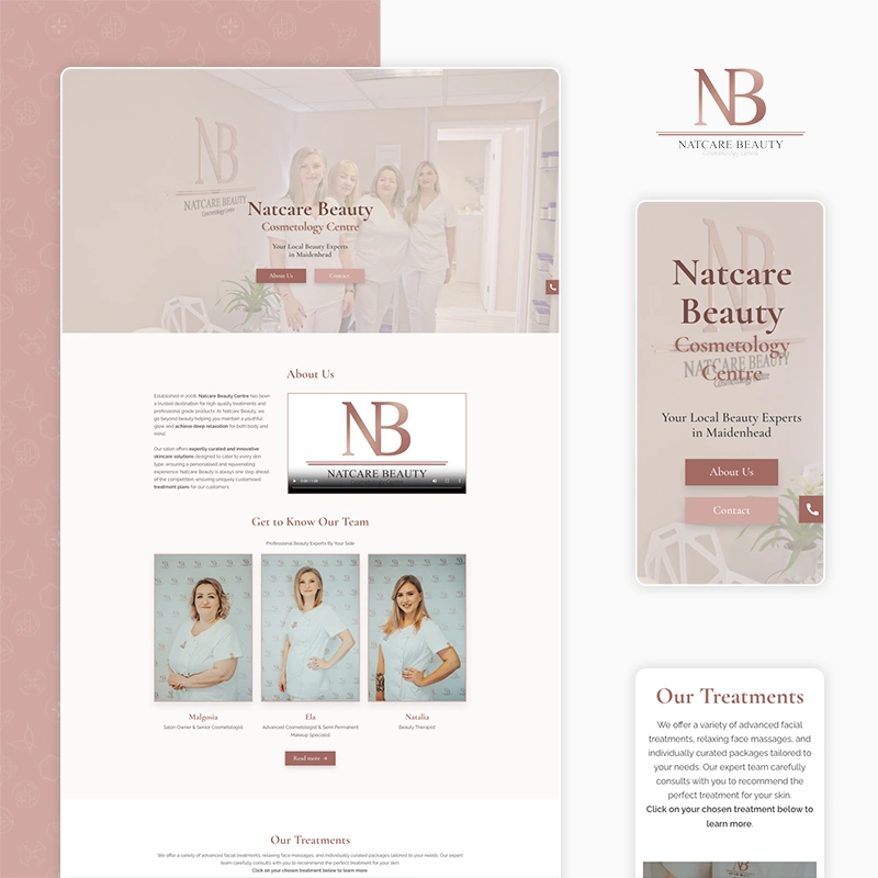 Natcare Beauty Centre website project